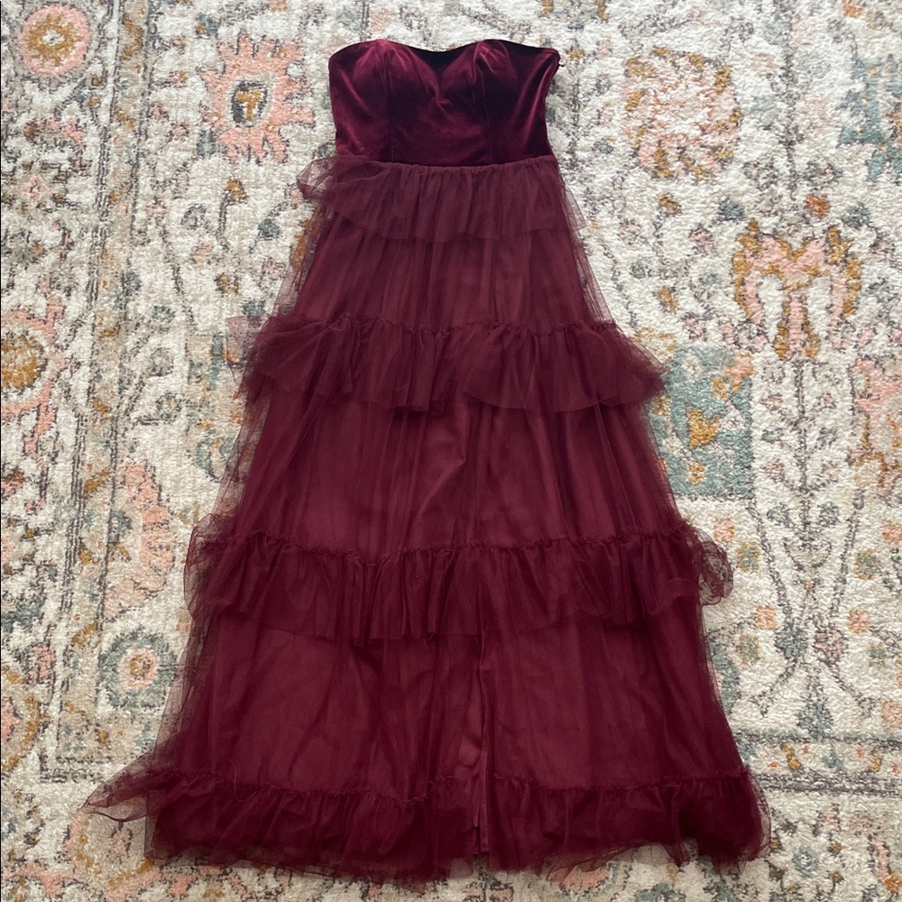 Revelry Frankie Convertible Velvet + Tulle Dress - Short Maxi